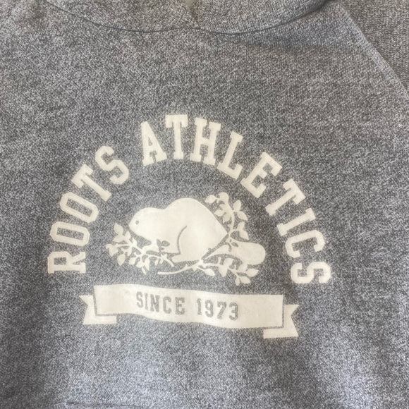 Heather Grey Roots hoodie w/ front pocket - Size M - Picture 8 of 14